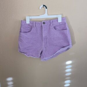 Forever 21 purple cute corduroy shorts high rise mom girl hood core y2k bottoms